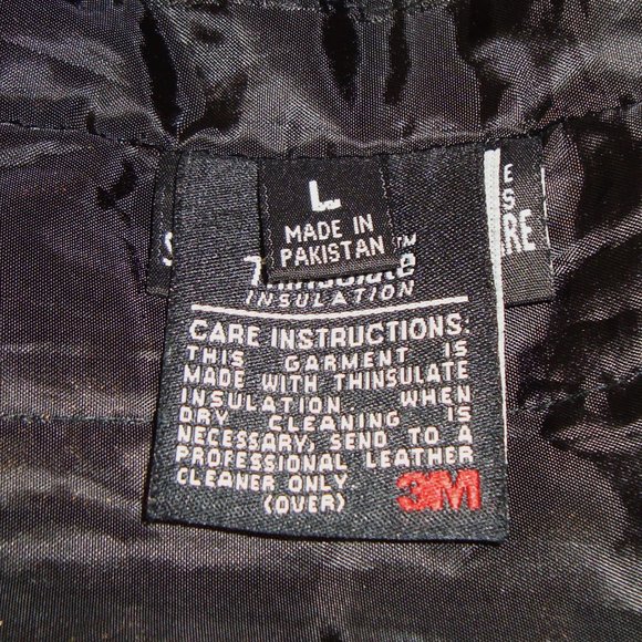 NEW FIRST Mfg. Co. Leather Gear Black Jacket w/Removable Quilted Liner Size L - Picture 9 of 16